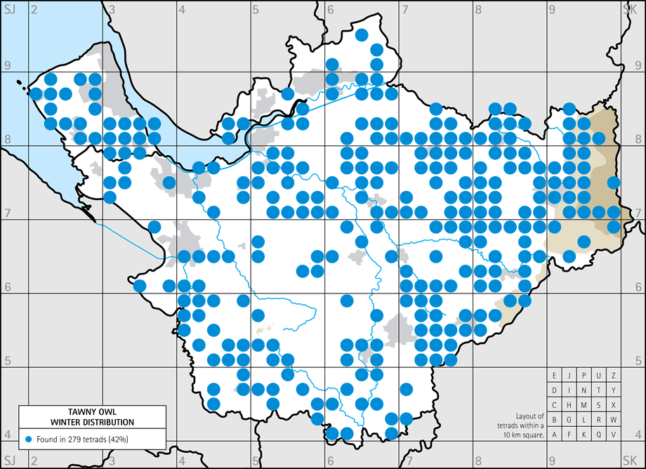 Winter distribution map