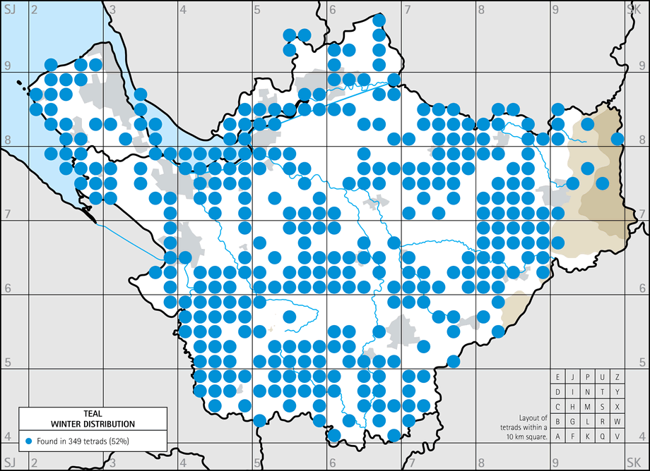 Winter distribution map