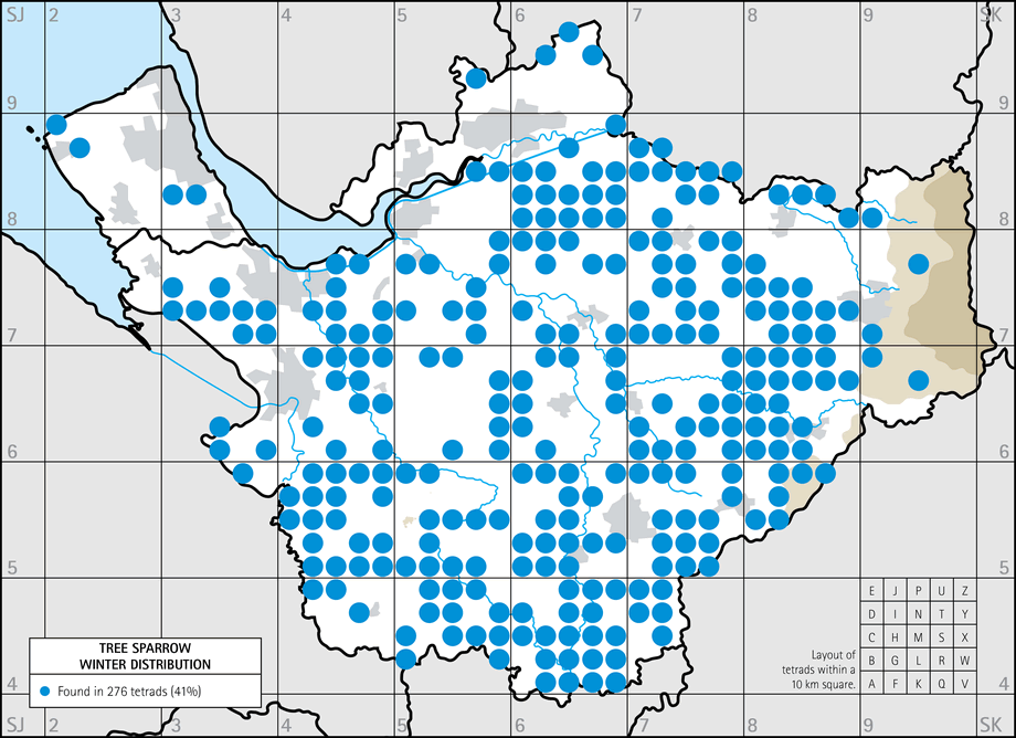 Winter distribution map