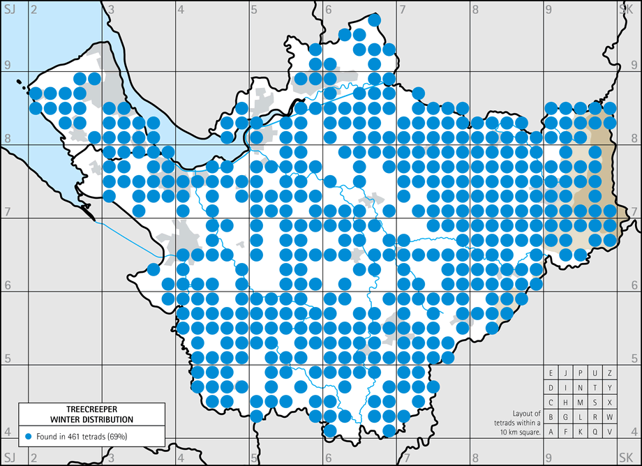 Winter distribution map