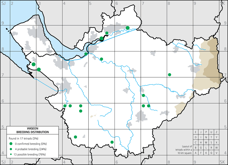 Breeding distribution map