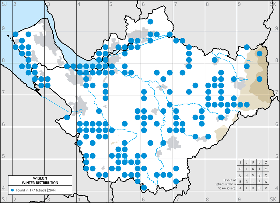 Winter distribution map