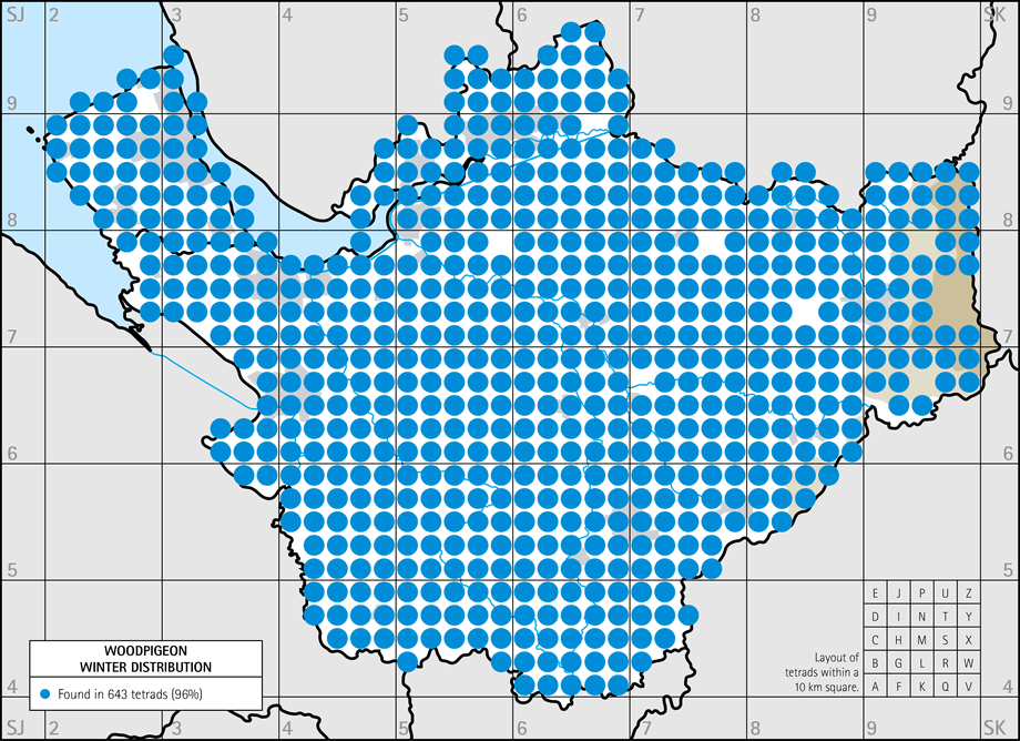 Winter distribution map