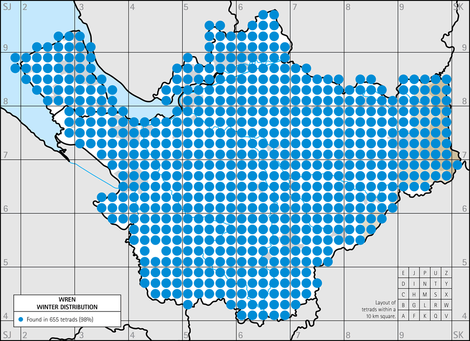 Winter distribution map